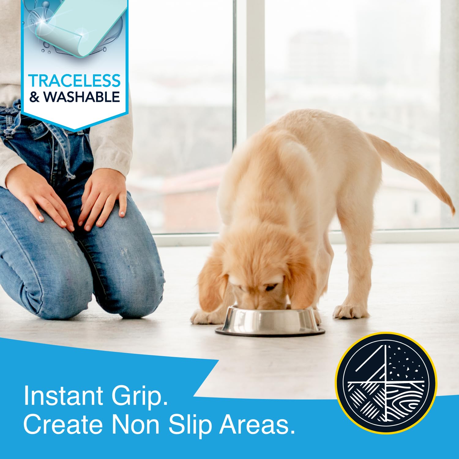 creates non slip areas with superior mounting