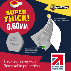 thick adhesive tape with removable properties