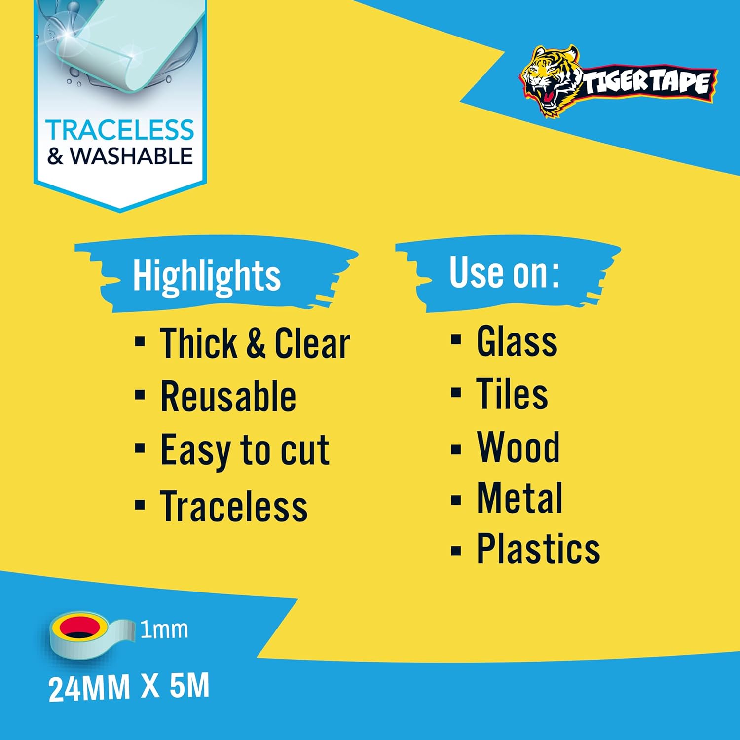 Nano tape double sided features